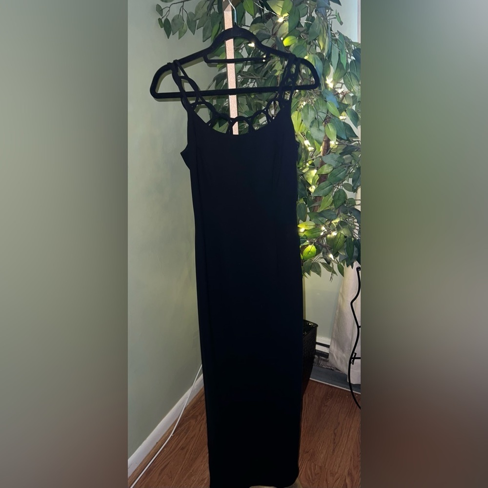 ANDREA POLIZZI for REX LESTER Vintage Size 4 Maxi Dress with Lace and Low Back